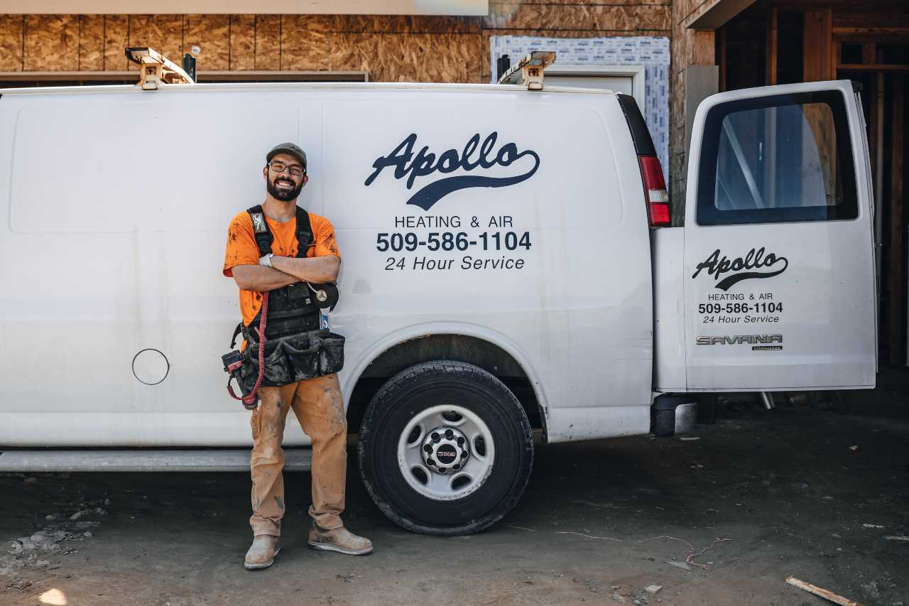 Apollo Heating and Air technician ready to help
